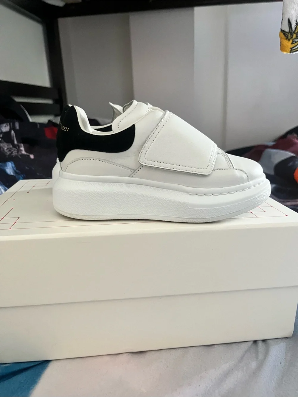 Alexander McQueen Cream and Black Branded Shoe Box